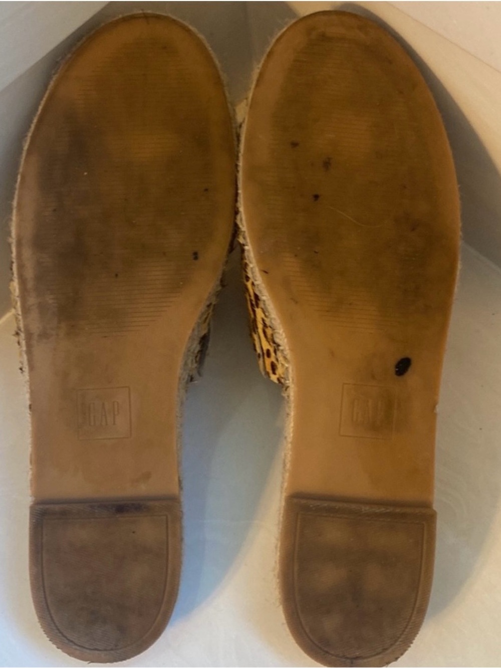 GAP Leopard Print Espadrille Mules in Tan and Brown - Picture 5 of 5